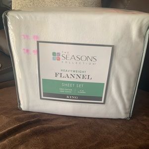 NWOT King size flannel sheet set
